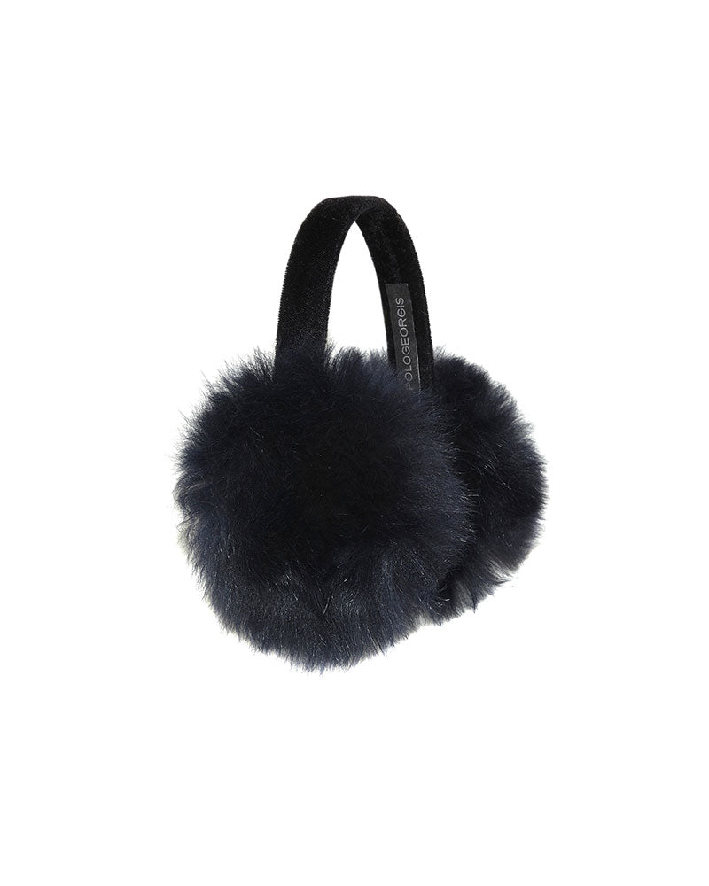 Solid Dyed Cashmere Shearling Earmuffs