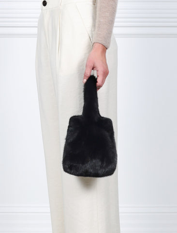 The Meow Mini Mink Fur Bag in Solid Colors