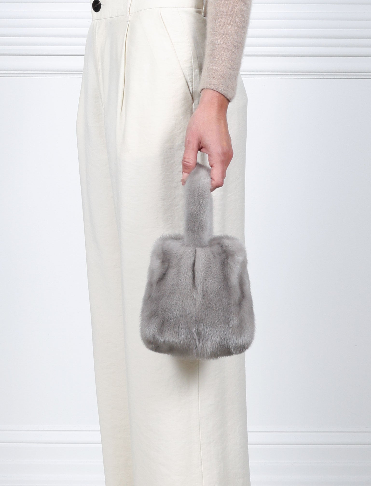 The Meow Mini Mink Fur Bag in Solid Colors