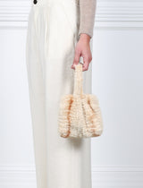 The Meow Mini in Beige Laser Cut Beige Mink