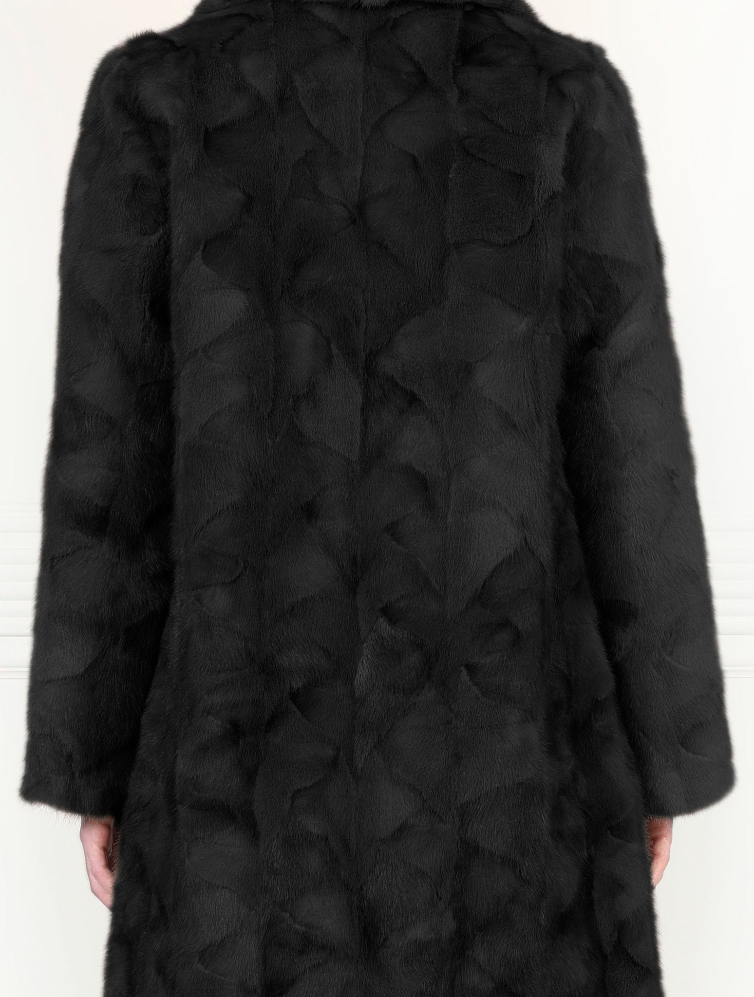 The Fen Upcycled Reversible Mink Coat in Black