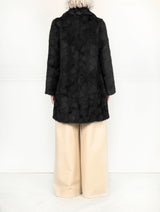 The Fen Upcycled Reversible Mink Coat in Black