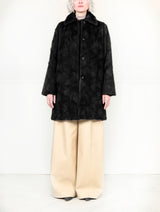 The Fen Upcycled Reversible Mink Coat in Black