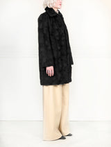 The Fen Upcycled Reversible Mink Coat in Black