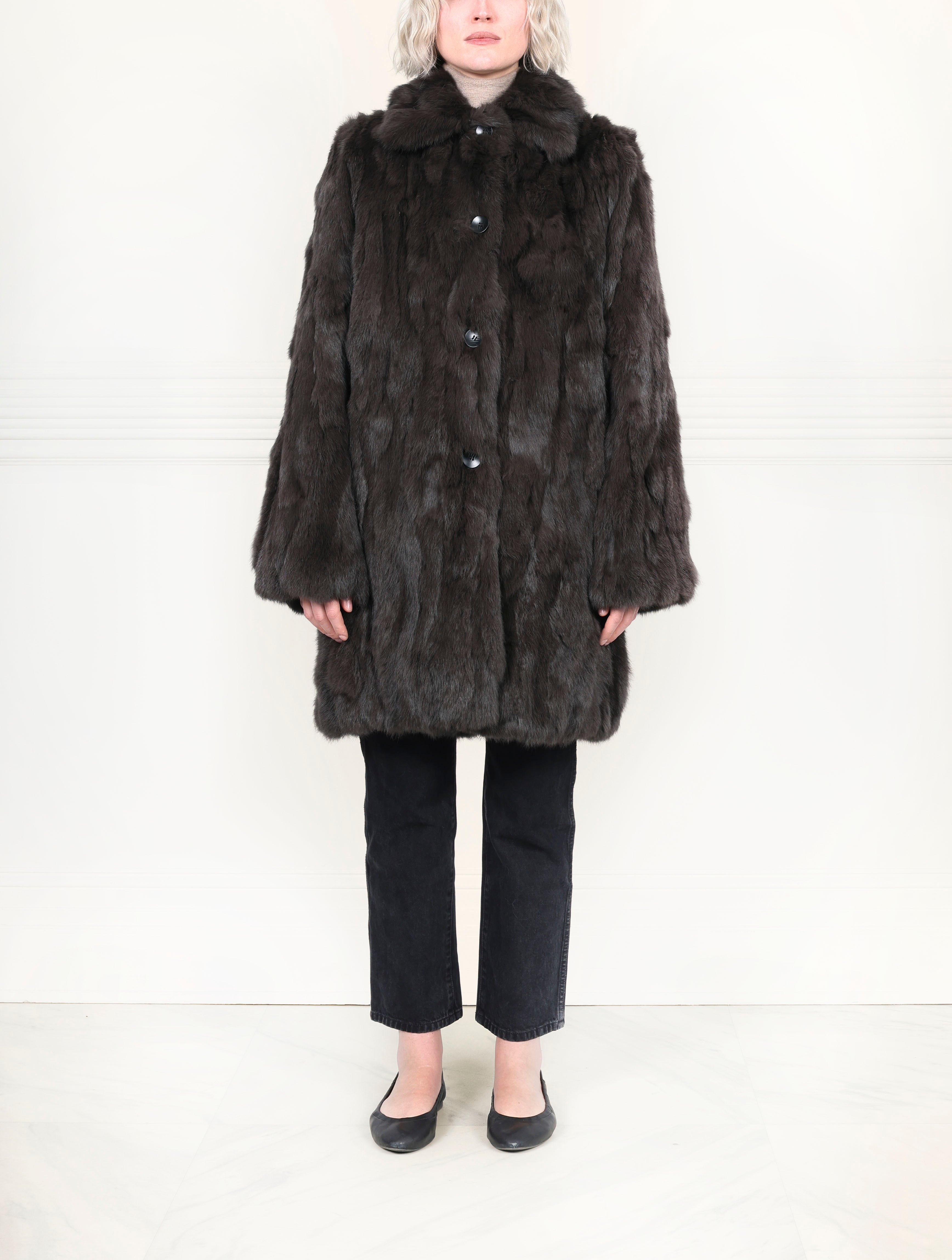 The Fen Upcycled Rabbit Coat