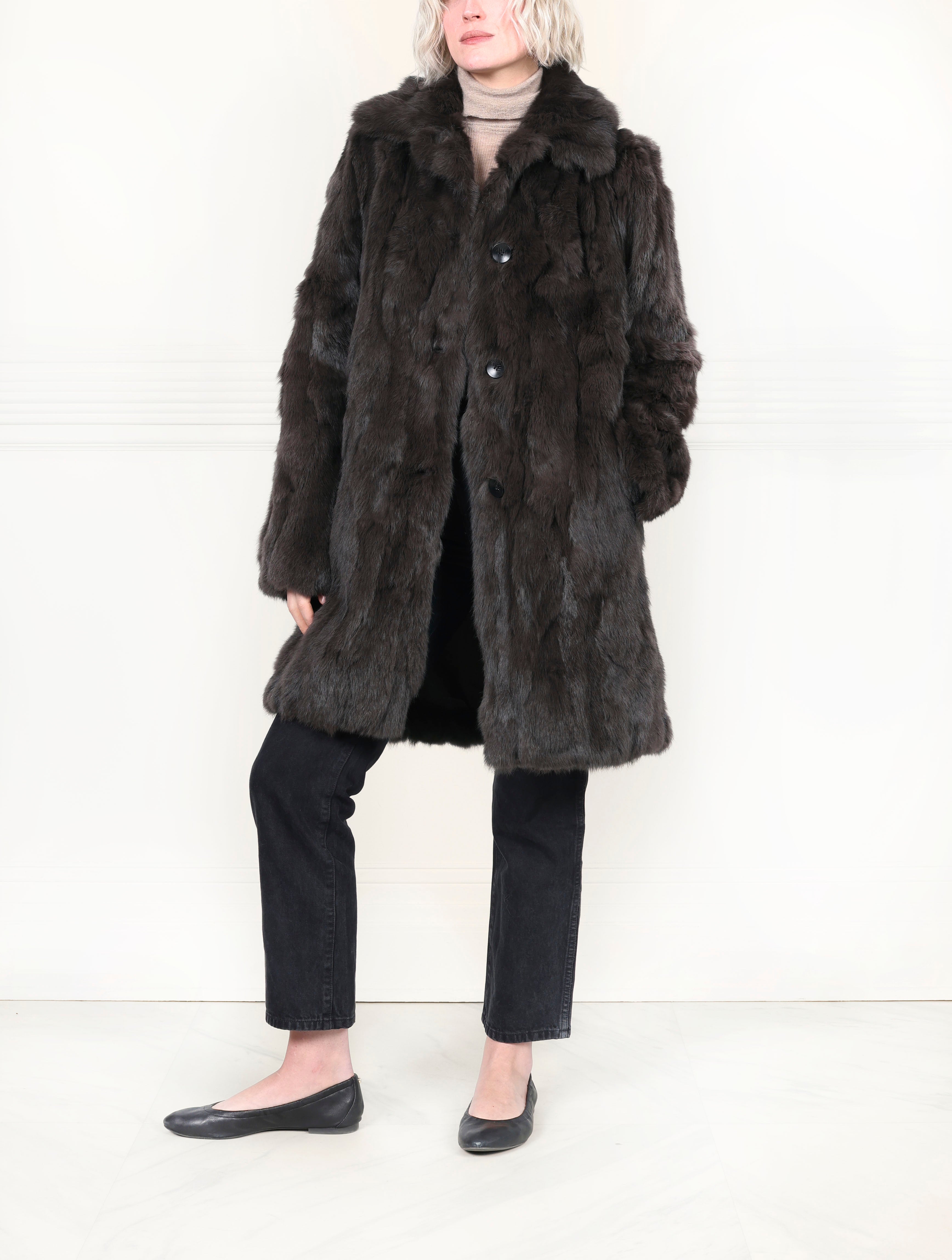 The Fen Upcycled Rabbit Coat