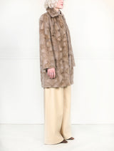 The Fen Upcycled Reversible Mink Coat in Beige