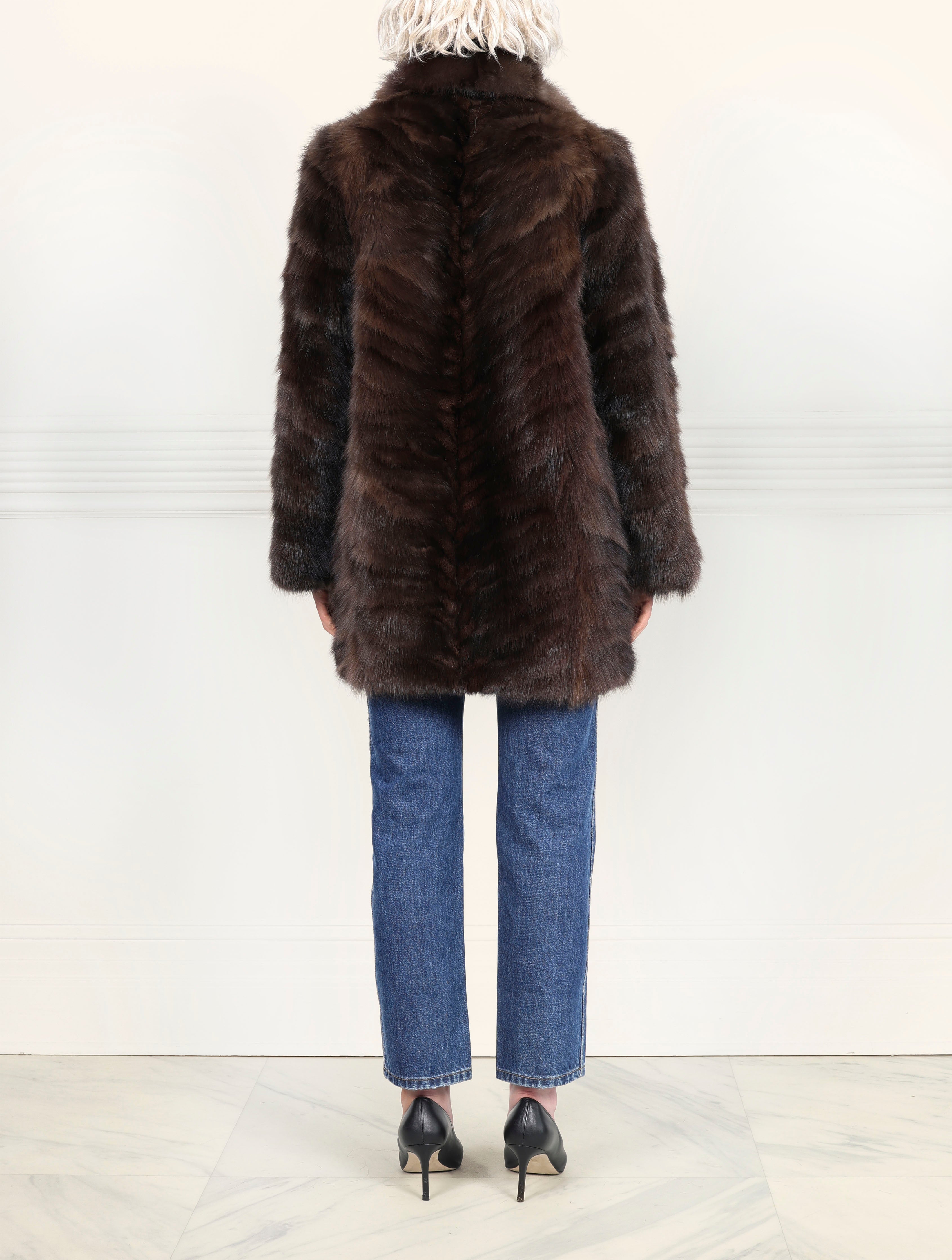 The Kait Upcycled Sable Fur Jacket