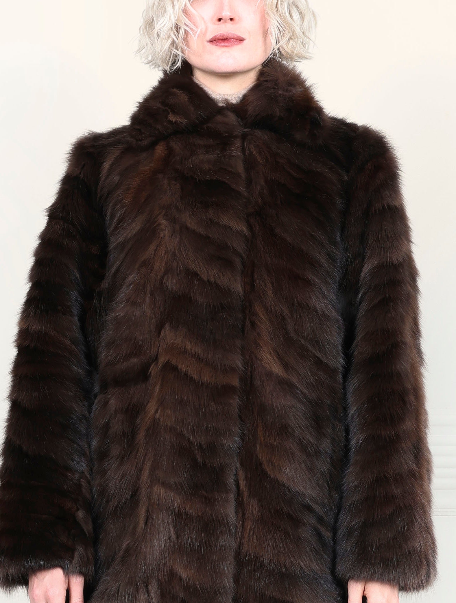 The Kait Upcycled Sable Fur Jacket