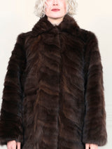 The Kait Upcycled Sable Fur Jacket