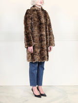 The Jessica Upcycled Tan Sable Coat