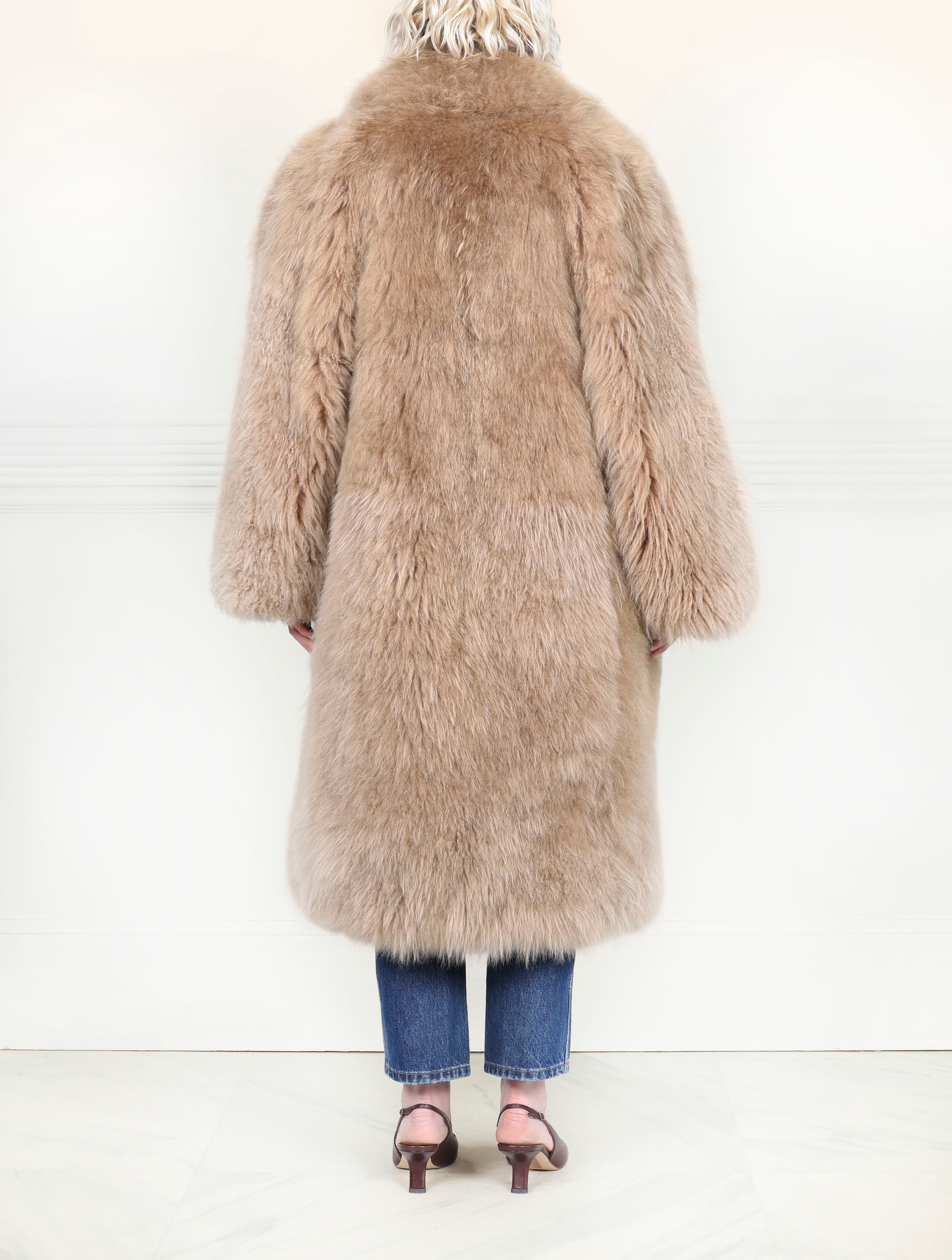 Oversized Shearling Clutch Coat