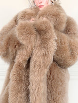Oversized Shearling Clutch Coat