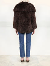 Cape Collar Shearling Jacket
