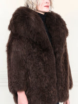 Cape Collar Shearling Jacket