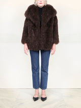 Cape Collar Shearling Jacket