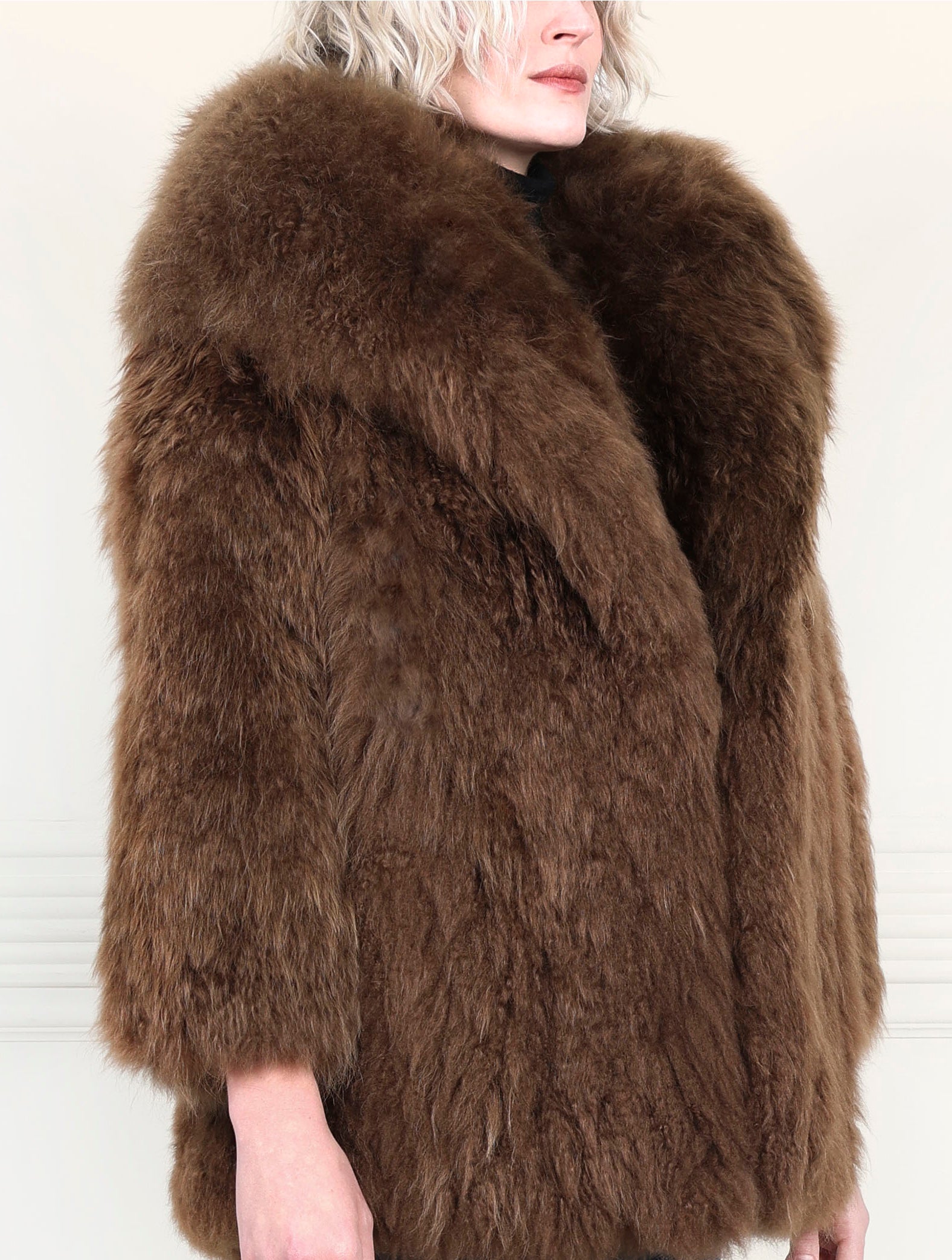 Cape Collar Shearling Jacket