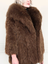 Cape Collar Shearling Jacket