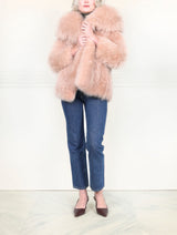 Cape Collar Shearling Jacket