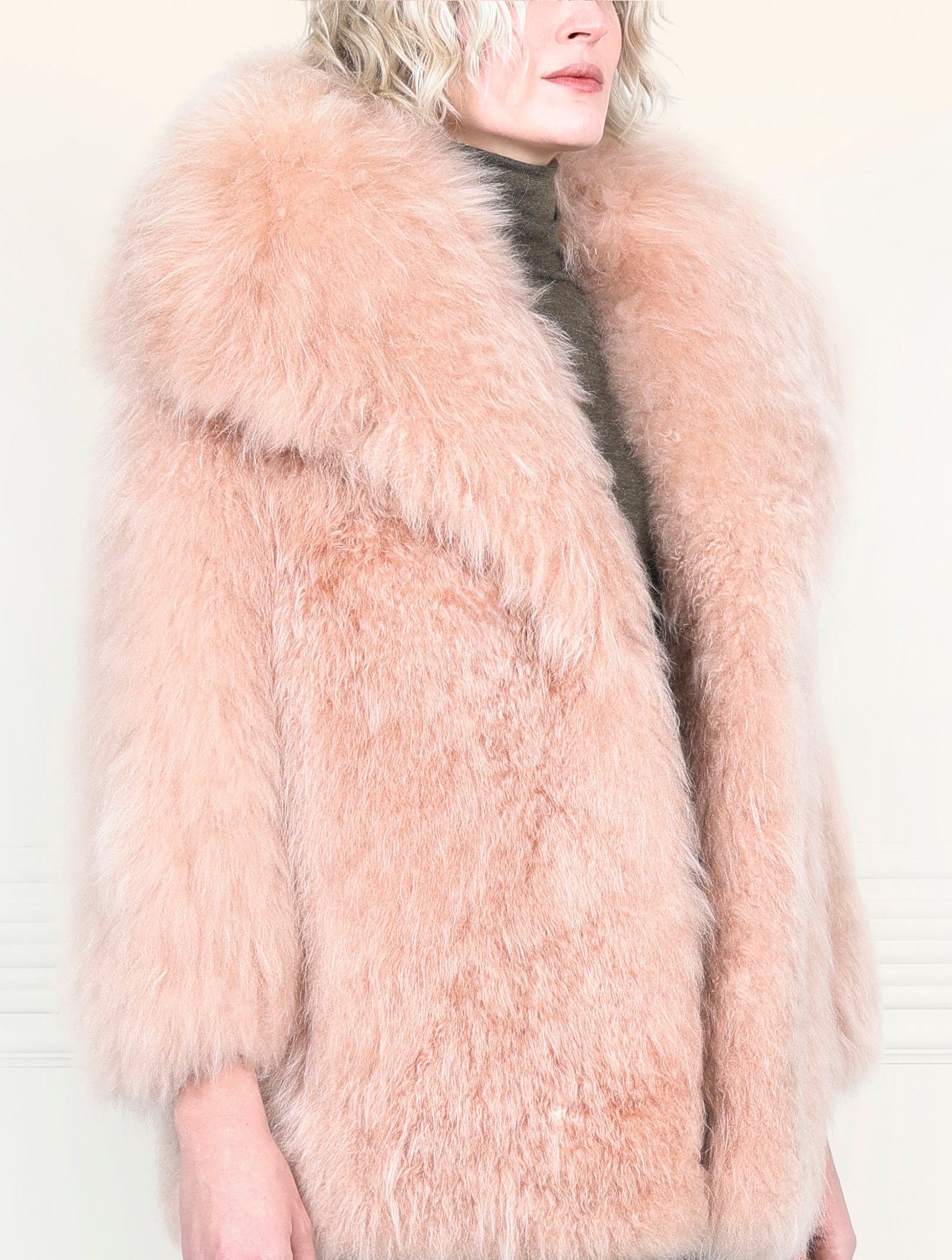 Cape Collar Shearling Jacket