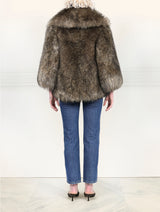 Two toned Cashmere Shearling Goat Jacket