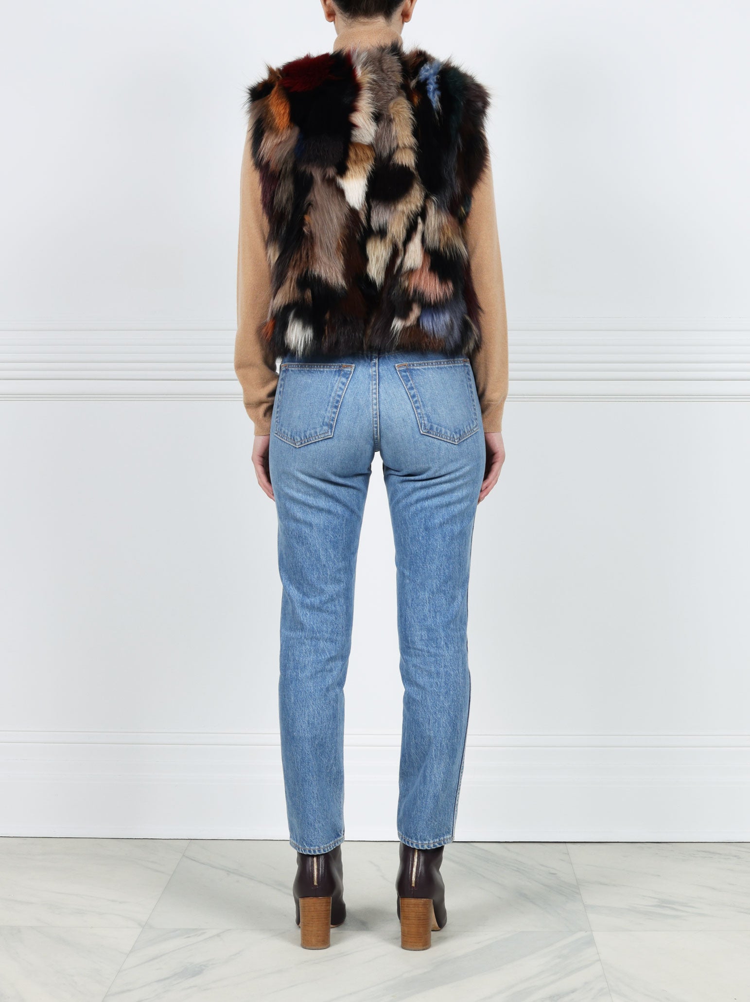 Fox Fur Patchwork Vest