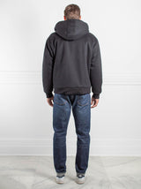 Fur Lined Hooded Zip Sweatshirt 