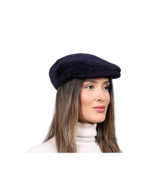 Curly Shearling Driver Hat