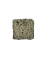 Curly Shearling Pillow in Green