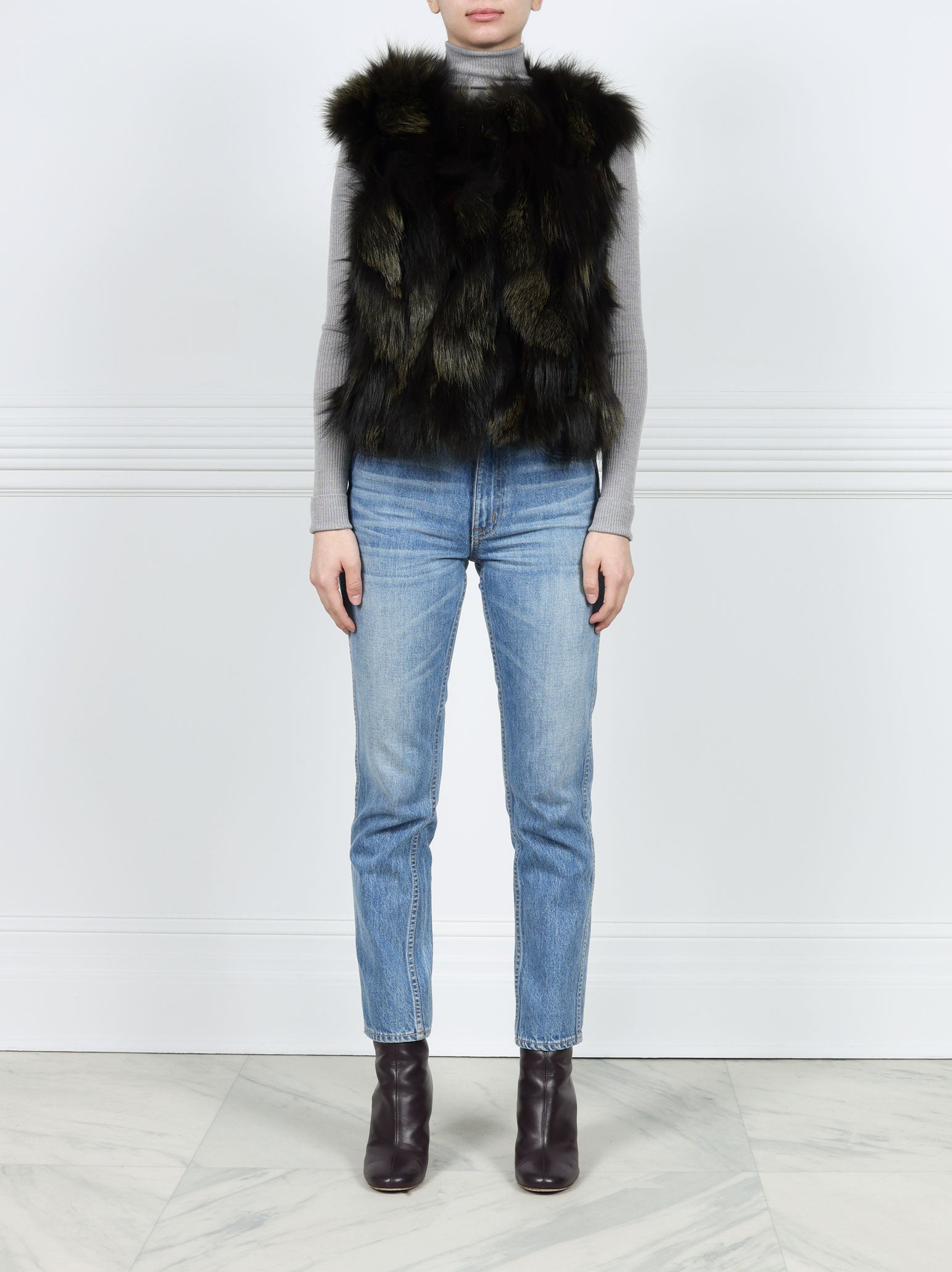 Fox Fur Patchwork Vest