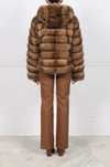 The Sarah Sable Fur Hooded Jacket