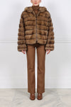 The Sarah Sable Fur Hooded Jacket