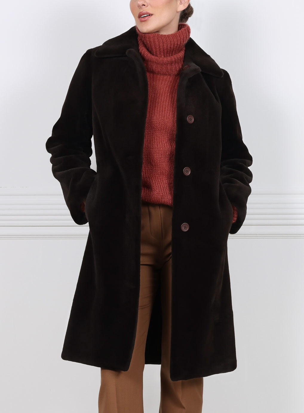 The April Sheared Mink Fur Storm Coat