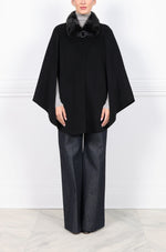 The Evelyn Cape with Mink Collar