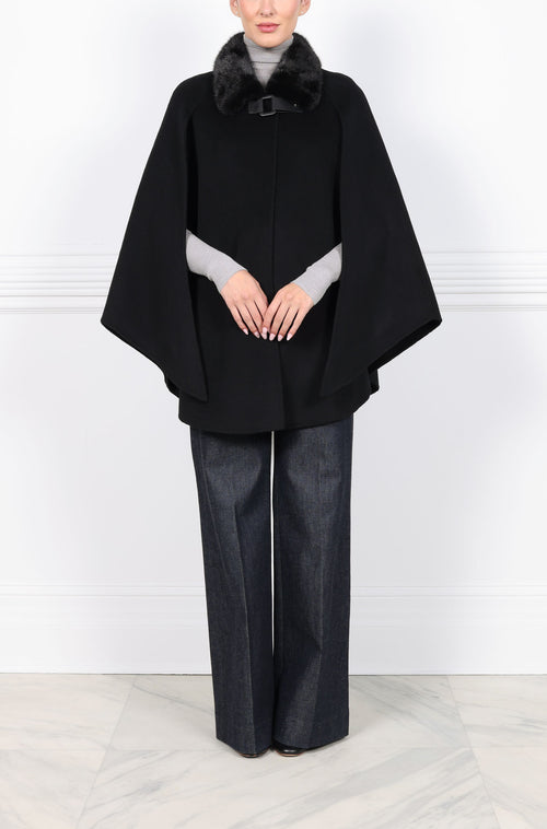 The Evelyn Cape with Mink Collar