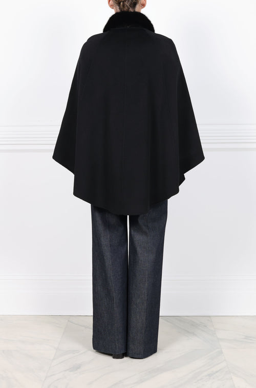 The Evelyn Cape with Mink Collar