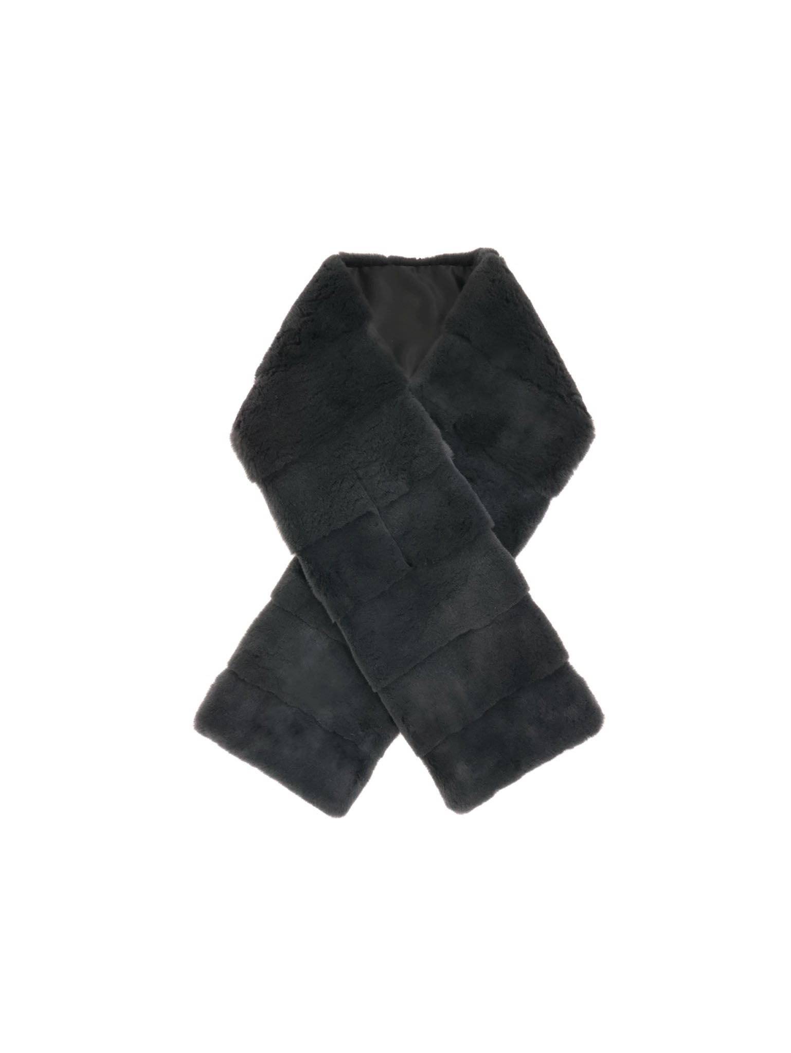 Cross Cut Pull-Through Plucked Mink Fur Scarf (NEW)