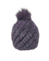 The Knit Mink Fur Hat with Fox Pom in Multiple Colors