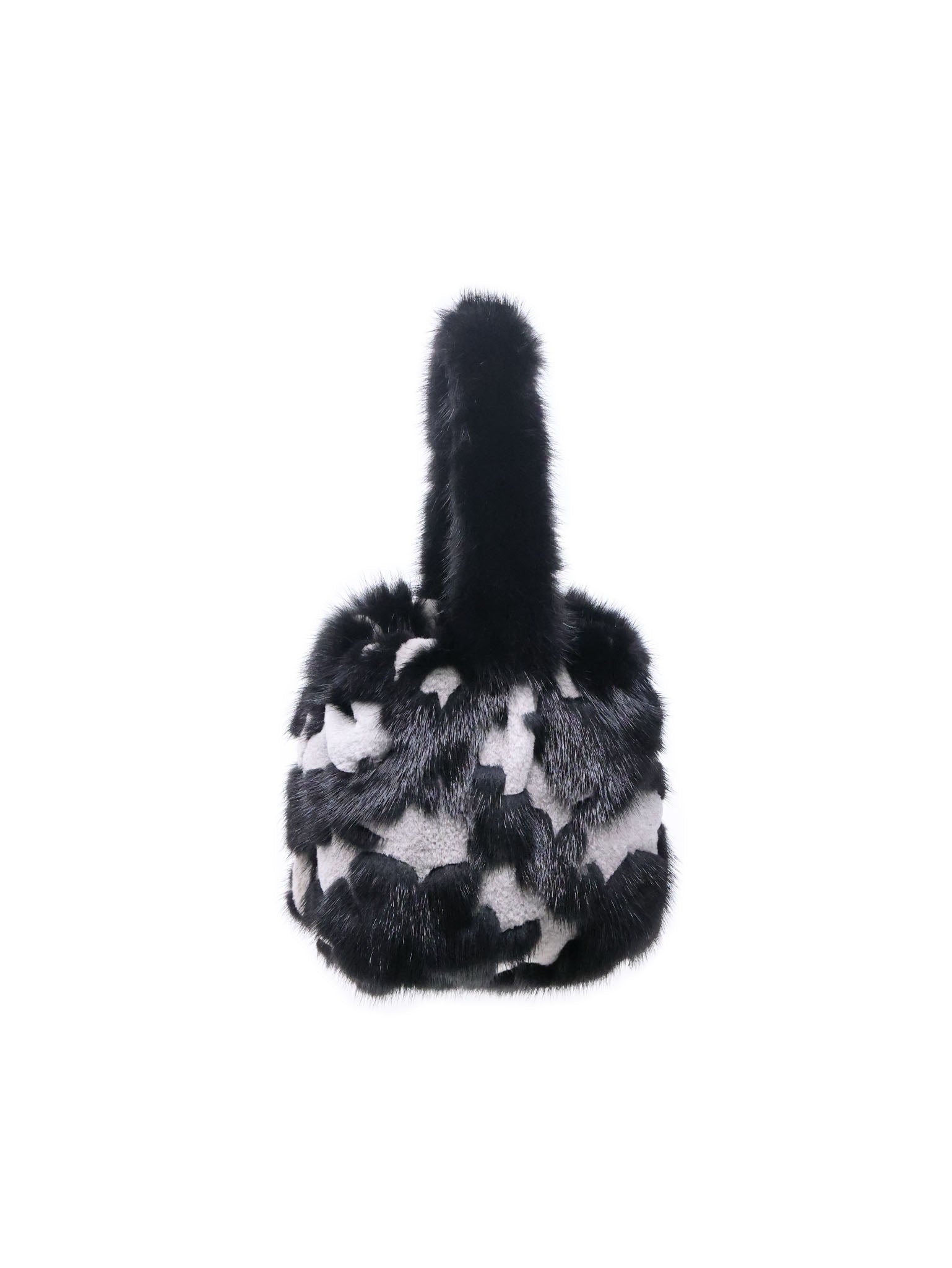 The Meow Mini Two Tone Intarsia Mink Bag