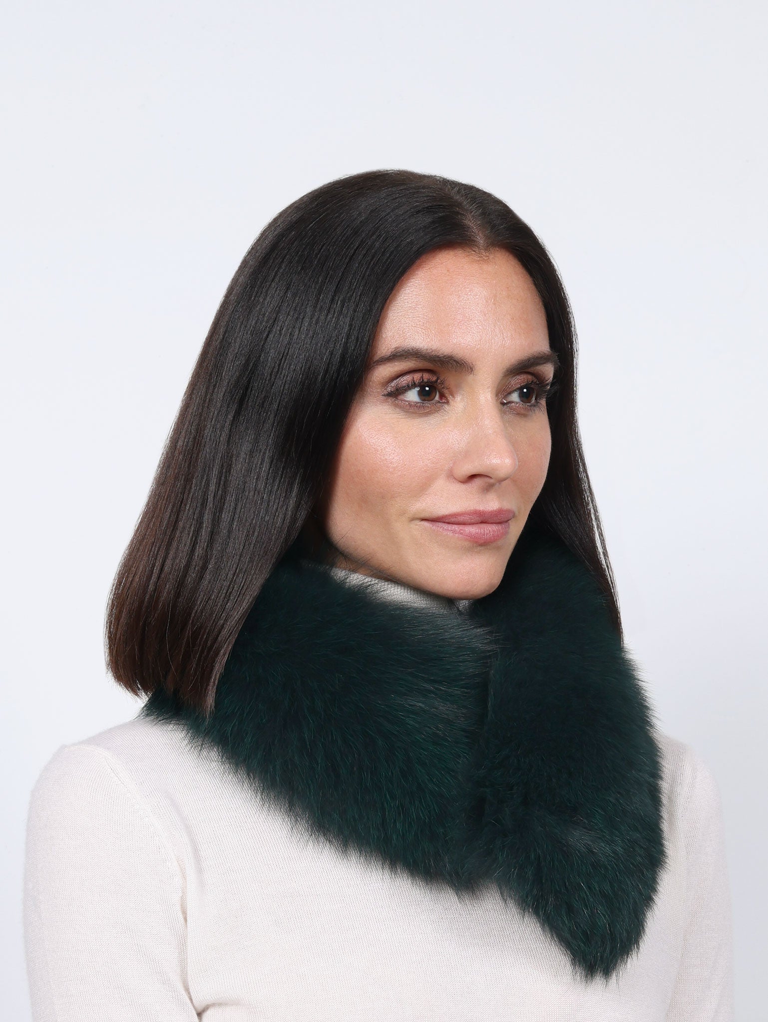 Smooth Fur Headband Convertible to a Scarf
