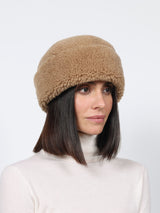 Curly Shearling Beanie