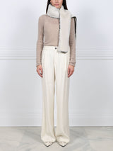 Embroidered Trimmed Scarf