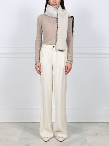 Embroidered Trimmed Scarf