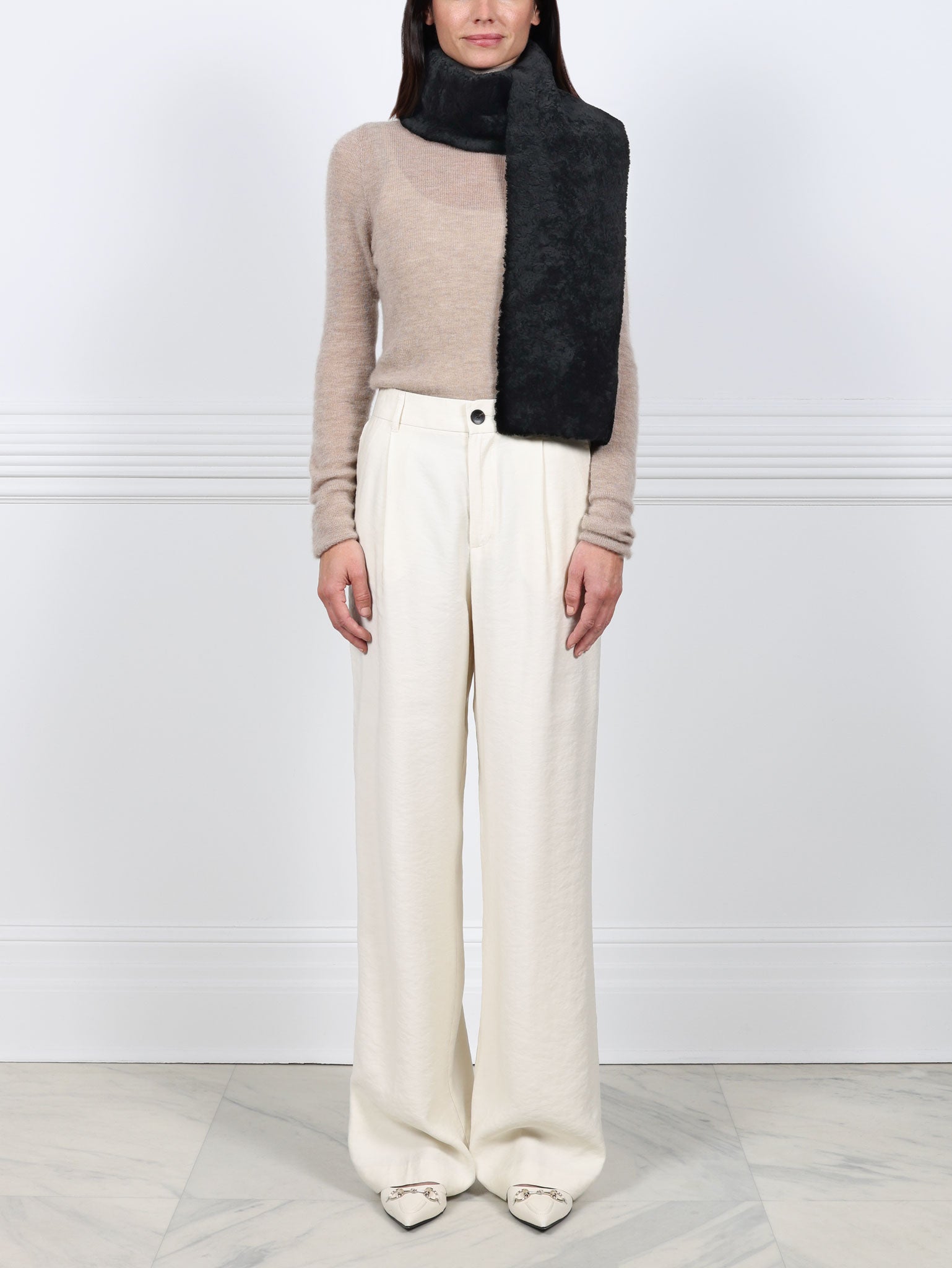 Curly Shearling Scarf