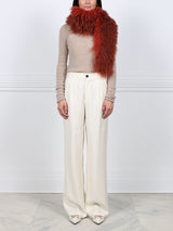 52" Curly Shearling Scarf