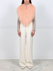 Oversized Curly Shearling Shawl Collar