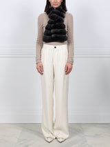 Cross Cut Chinchilla Pull Through Scarf