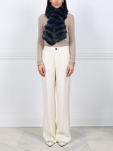 Cross Cut Chinchilla Pull Through Scarf