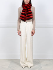 Cross Cut Chinchilla Pull Through Scarf