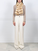 Cross Cut Chinchilla Pull Through Scarf
